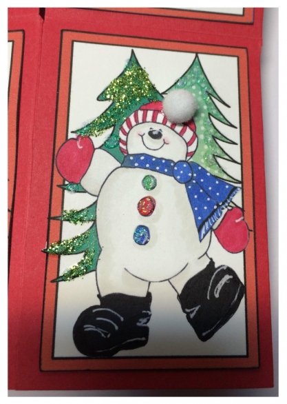 Isla's card--Snowman panel