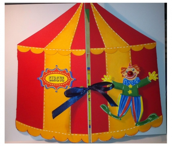 Circus tent card front